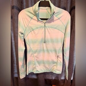 Athleta Mint Striped Hoodie